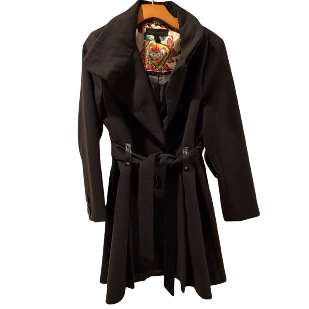 Steve Madden Black Trench Coat NWOT